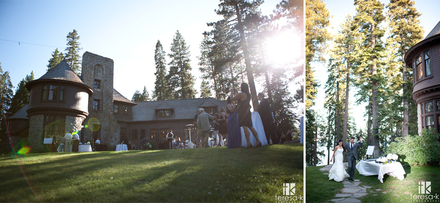 late afternoon Tahoe wedding reception